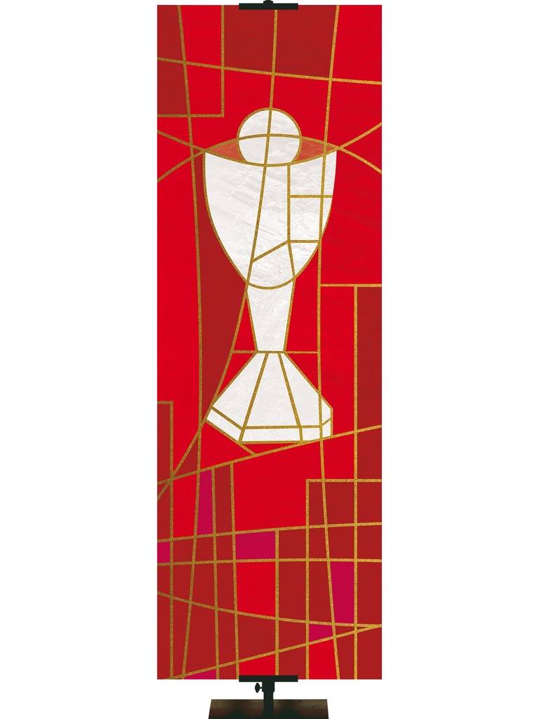 Custom Banner Luminescence Stained Glass Communion Symbol