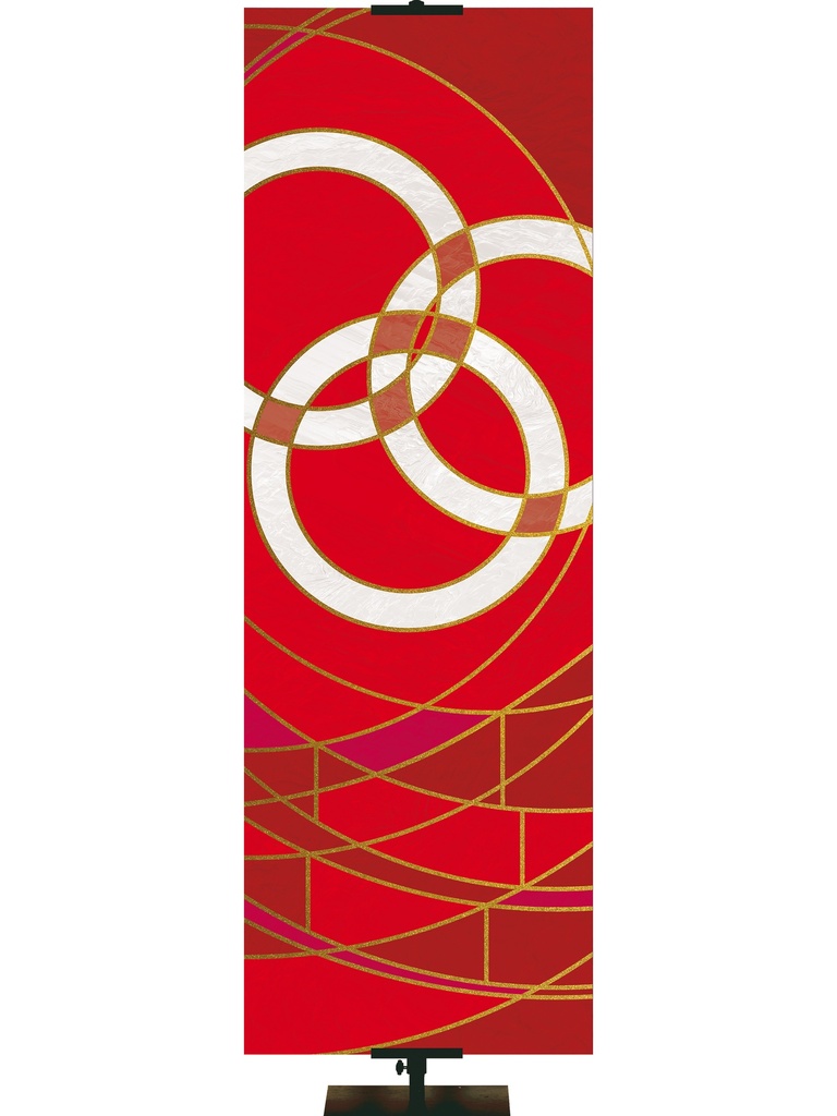 Custom Banner Luminescence Stained Glass Trinity Symbol