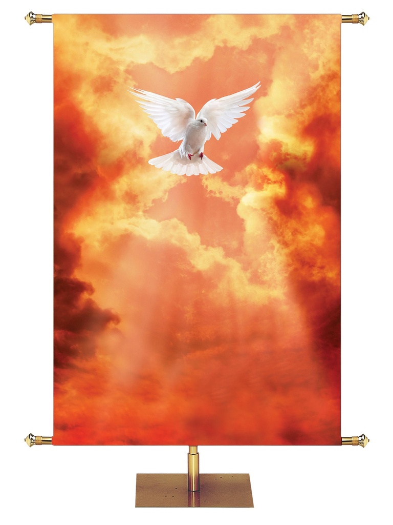 Custom Banner Pentecost Red Pour Out My Spirit