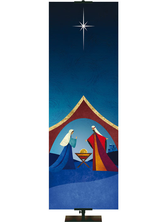Custom Banner Scenes of Christmas He is Christ the Lord