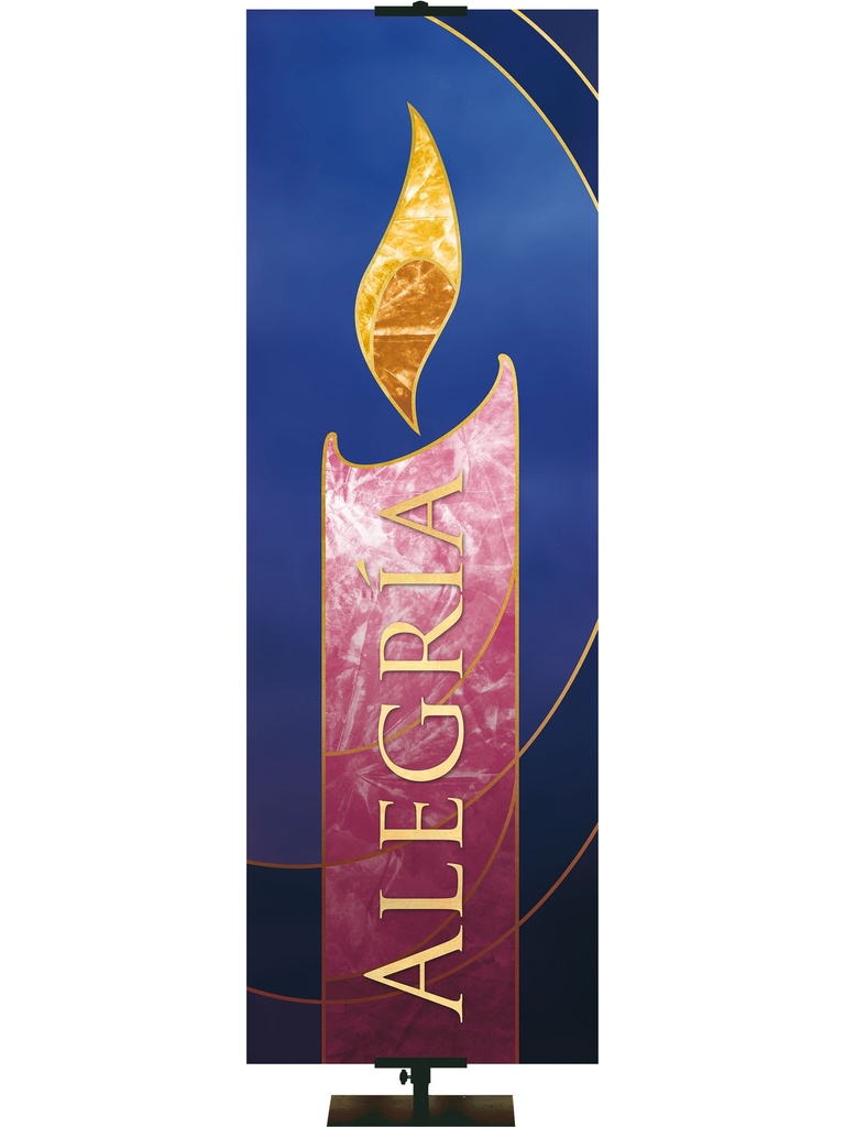 Spanish Liturgical Advent Candle Joy