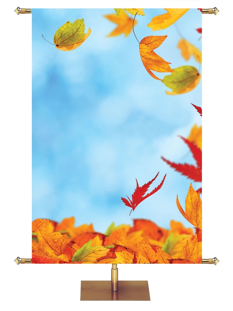 Custom Banner Contemporary Fall & Thanksgiving His Courts with Praise Design 1