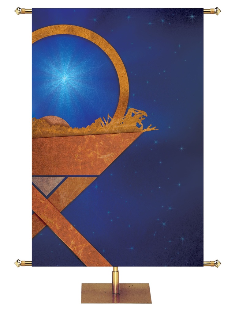 Custom Banner Noel Nativity Joy to the World