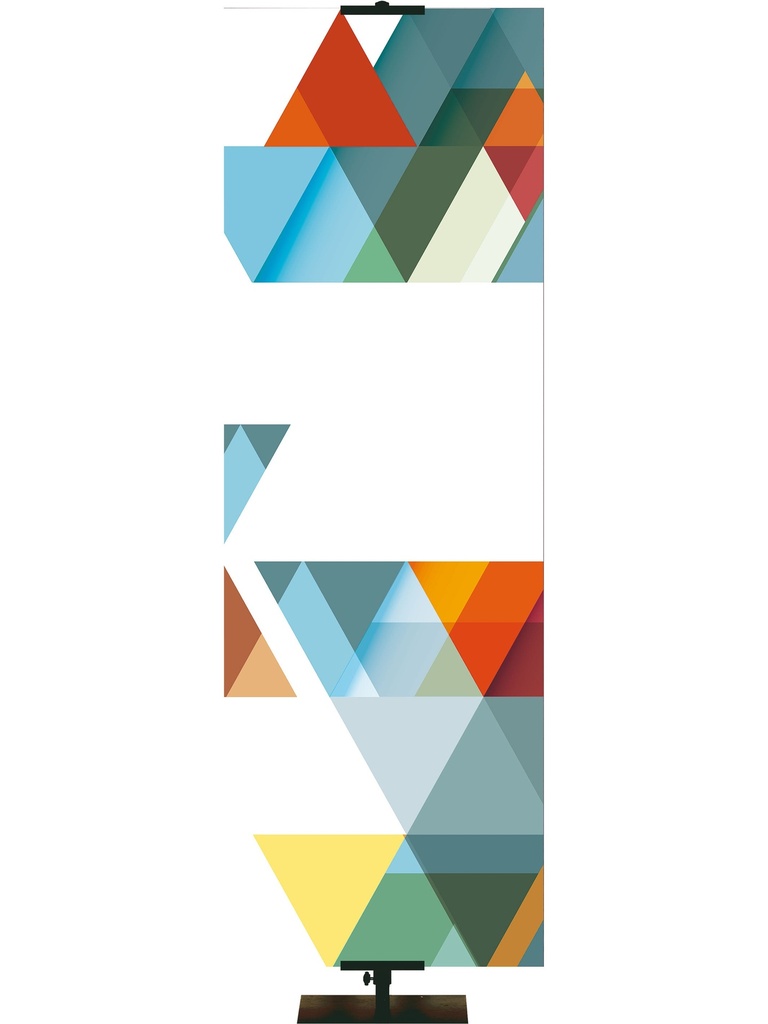 Custom Banner The Dynamic Word Contemporary Multi-Color Argyle Graphic