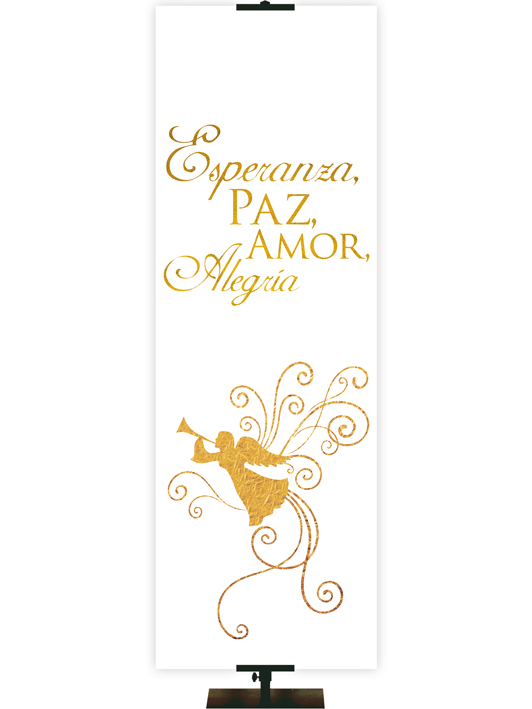 Spanish Advent Foil Hope, Peace, Love, Joy