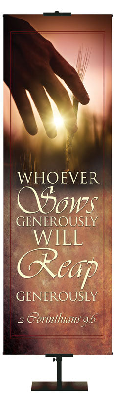 Custom Banner Tithing and Giving Whoever Sows Generously