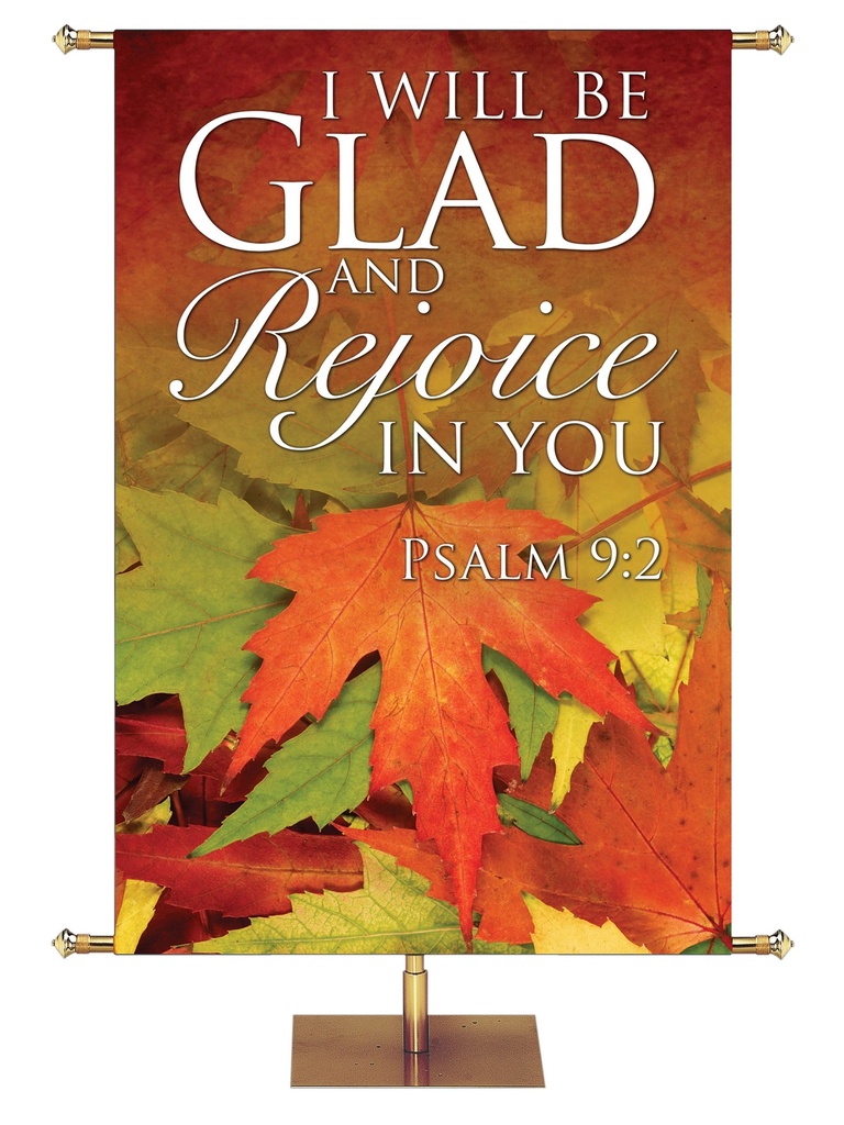 Contemporary Fall & Thanksgiving I Will Be Glad Design 1 Psalm 9:2