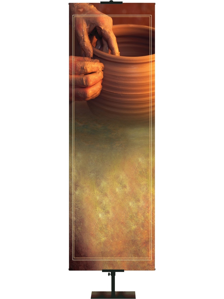 Custom Banner Scripture Scroll We are the Clay