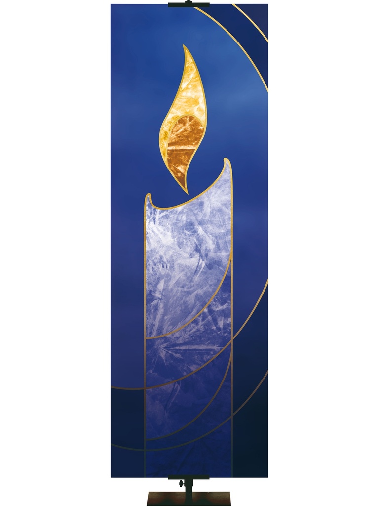 Custom Banner Liturgical Advent Candle in 2 Color Options