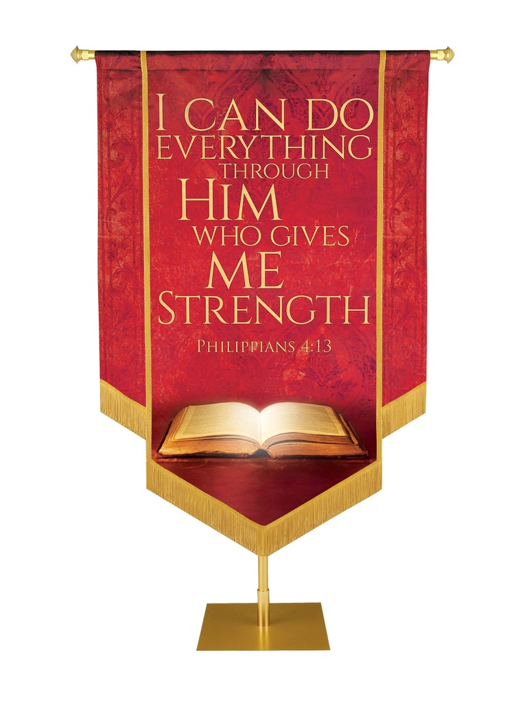 Holy Scriptures I Can Do Everything Through Him Embellished Banner