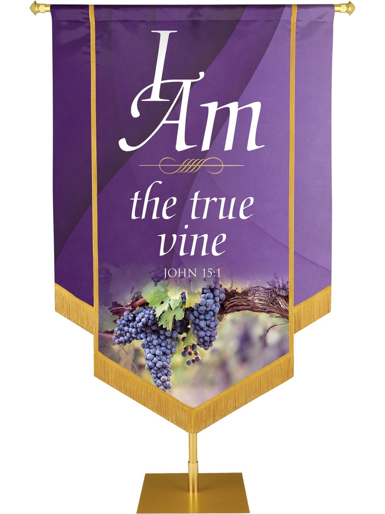 I Am True Vine Embellished Banner