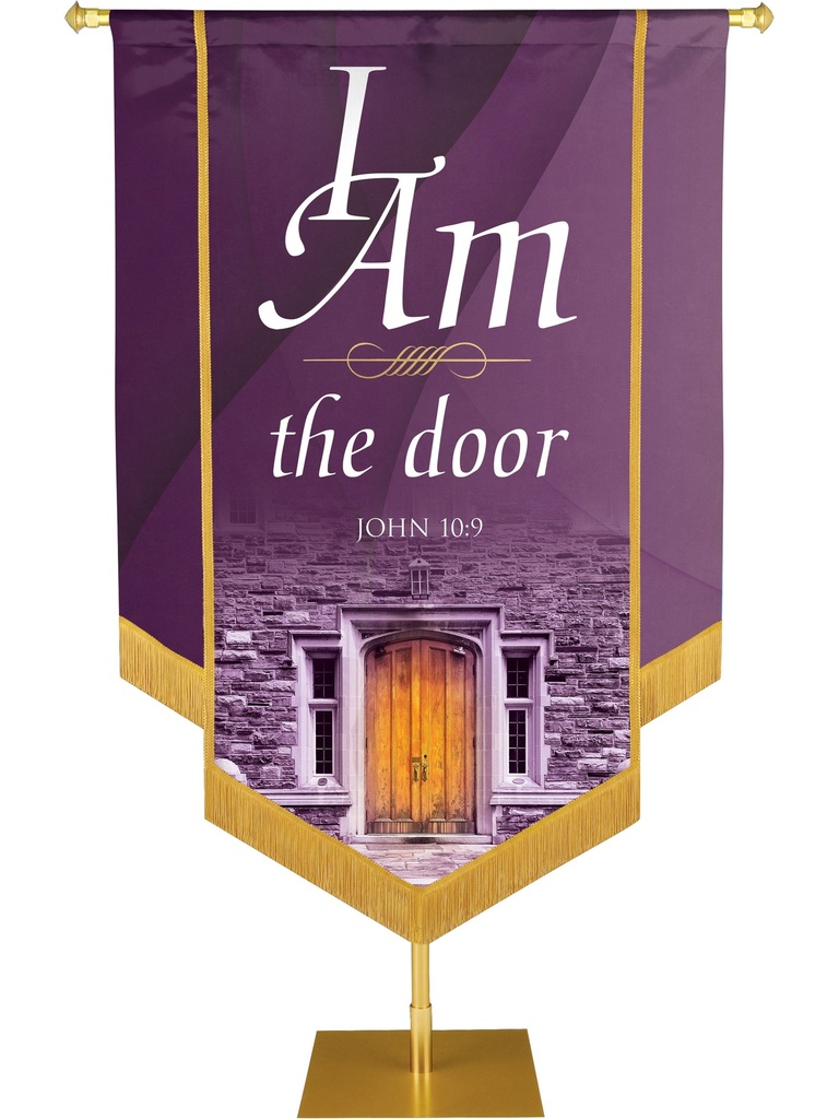 I Am the Door Embellished Banner
