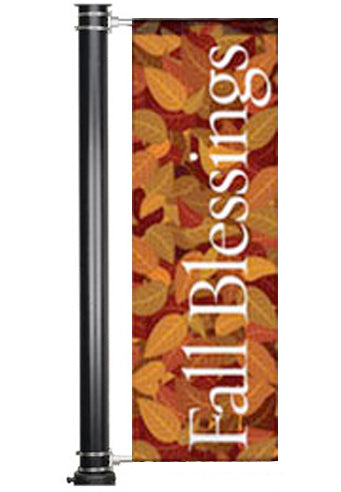 Light Pole Banner Fall Blessings