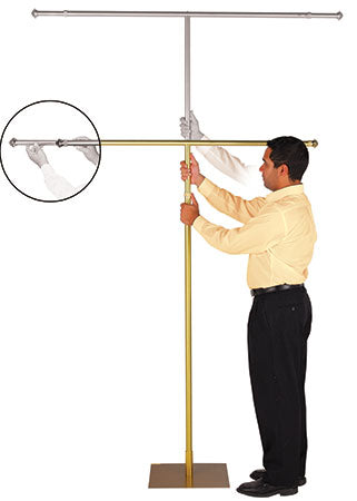 [HRW-ATP-UFS-BST] Universal T-Pole & Stand Set (Black, No Bottom Scroll Bar)