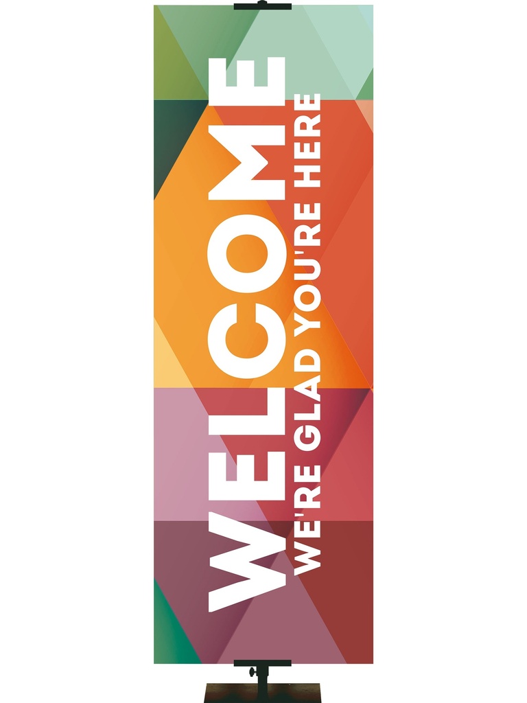Irregular Welcome Banner Contemporary Abstract