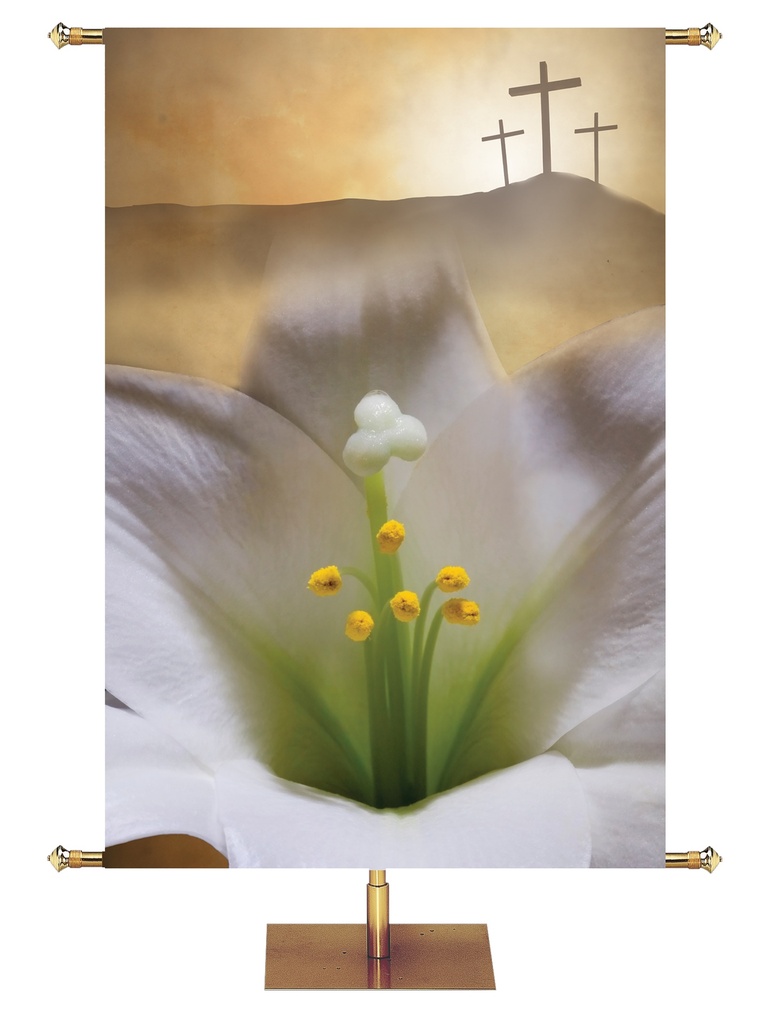 Custom Banner The Living Christ He is Alive - Lily