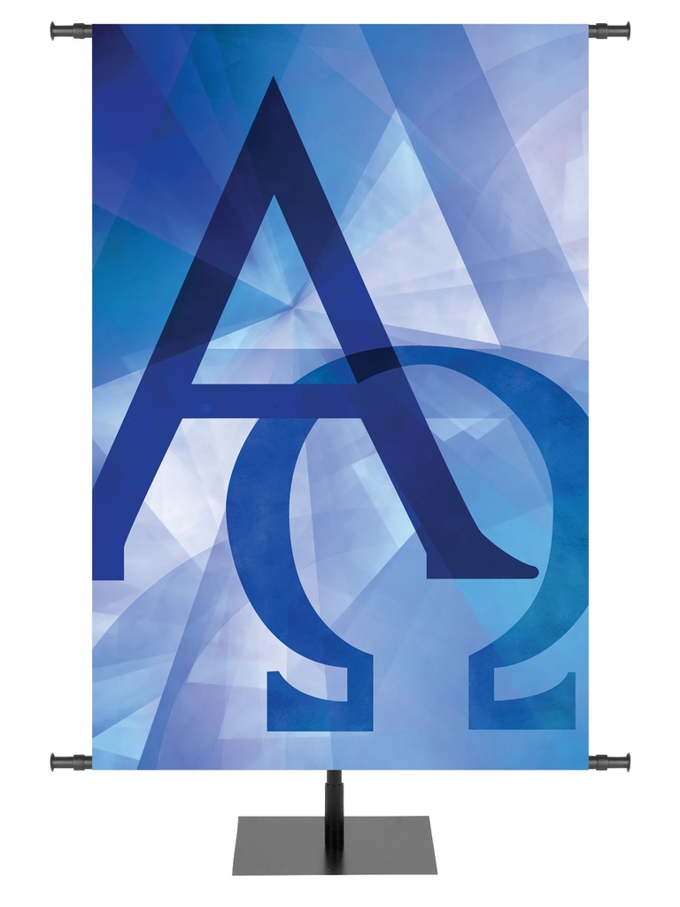 Custom Banner Symblos of Liturgy Alpha and Omega