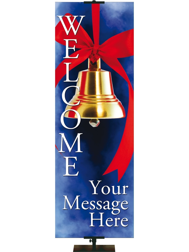 Custom Banner Welcome Christmas Bell