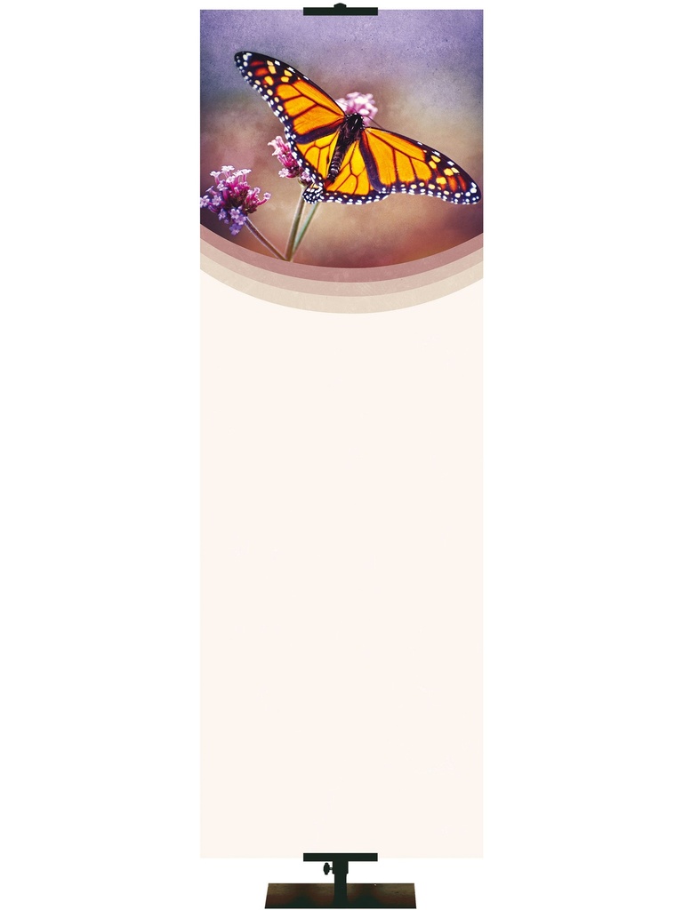 Custom Banner Welcome Butterfly on White