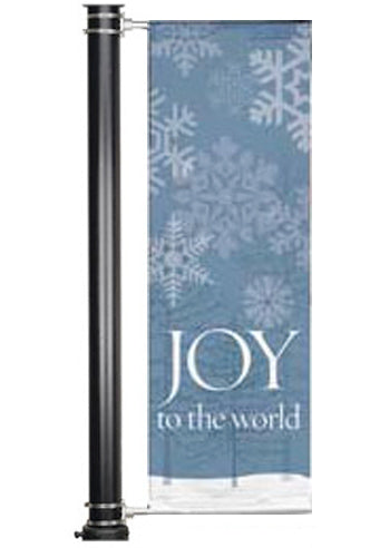 Custom Banner Light Pole Banner Joy to the World
