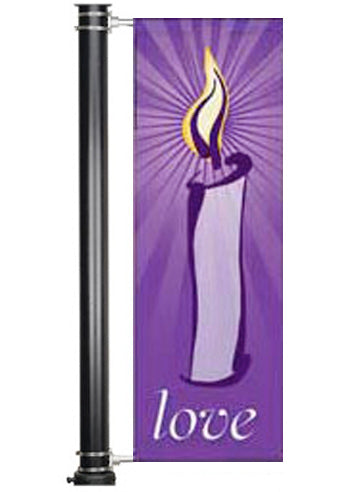 Custom Banner Light Pole Banner Love