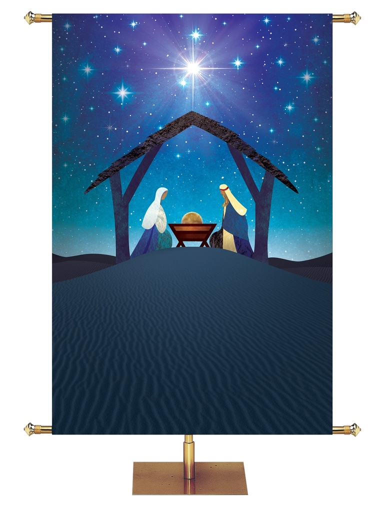 Custom Banner O Holy Night 2 Wonderful Counselor - Mighty God