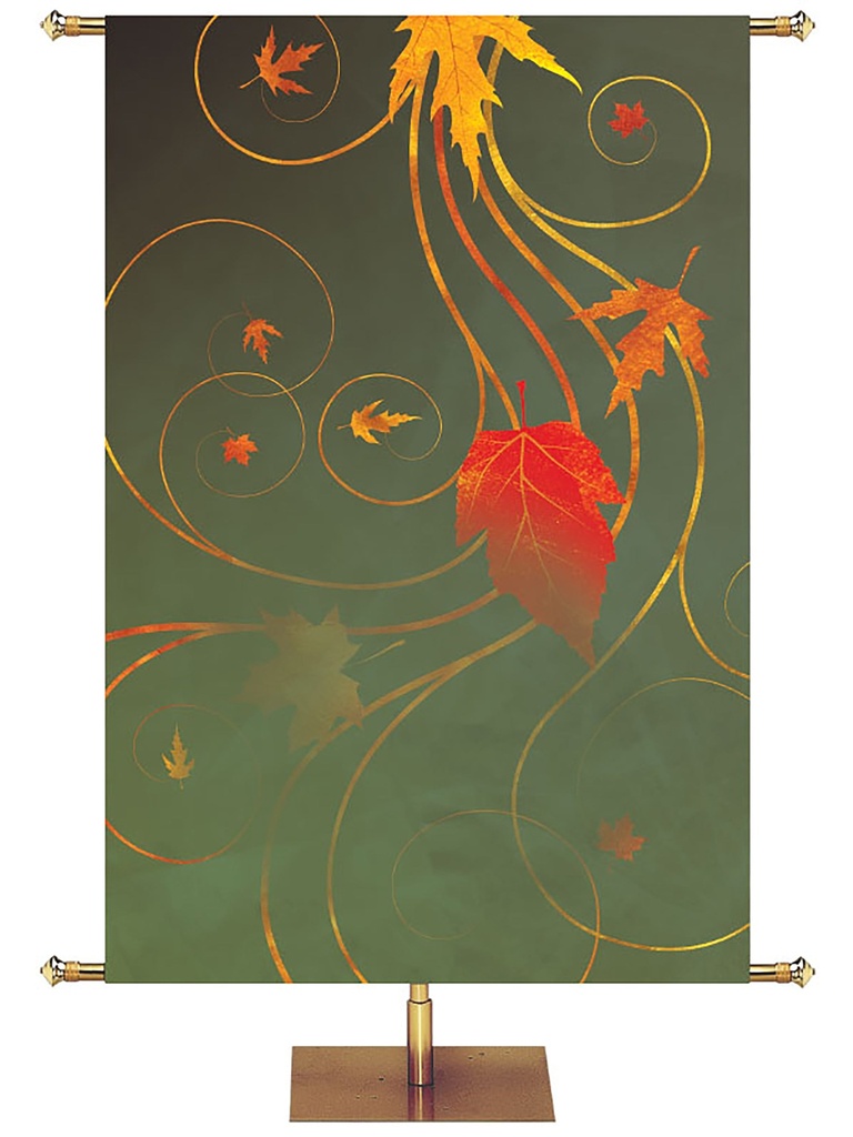 Custom Banner Shimmering Autumn His Love Endures Forever