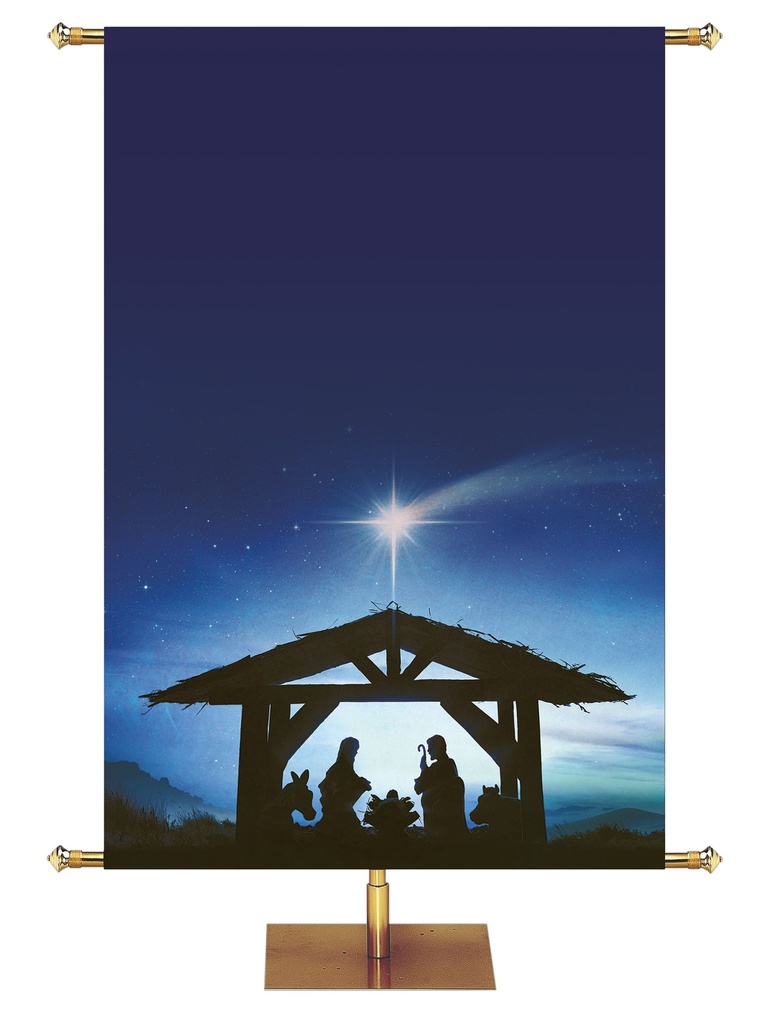 Custom Banner Silent Night Silhouettes Prince of Peace