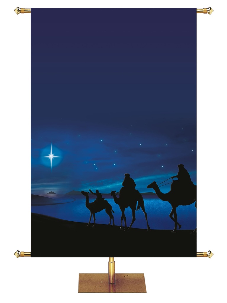 Custom Banner Silent Night Silhouettes Lord Is Come