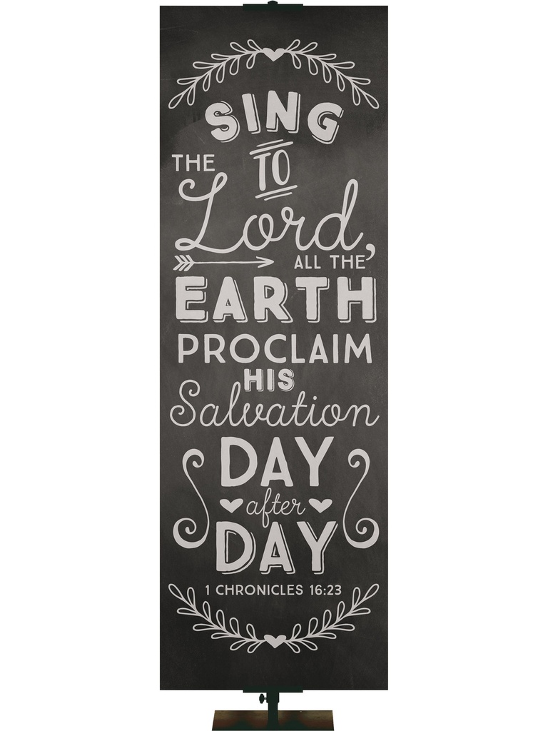 Chalkboard Proclaim His Salvation