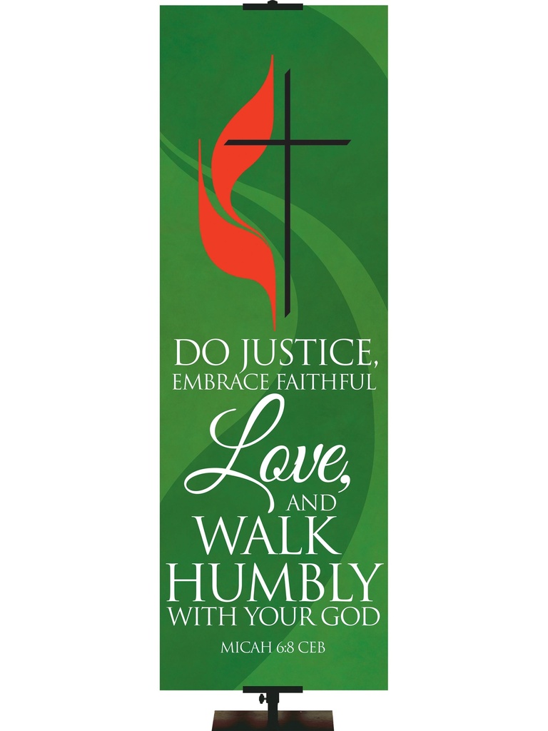 Signs of Easter Cross and Flame Left