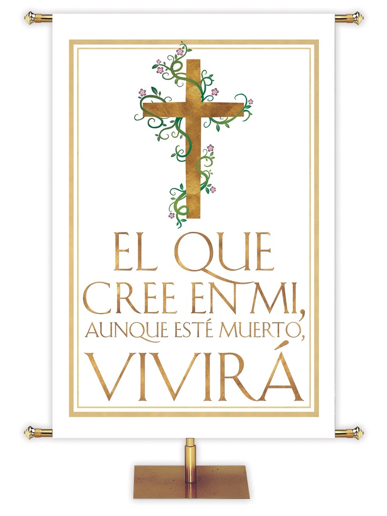Spanish Easter Foil He Who Believes Lives
