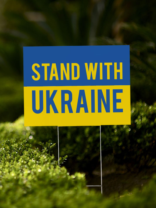 Stand With Ukraine Yard Signs