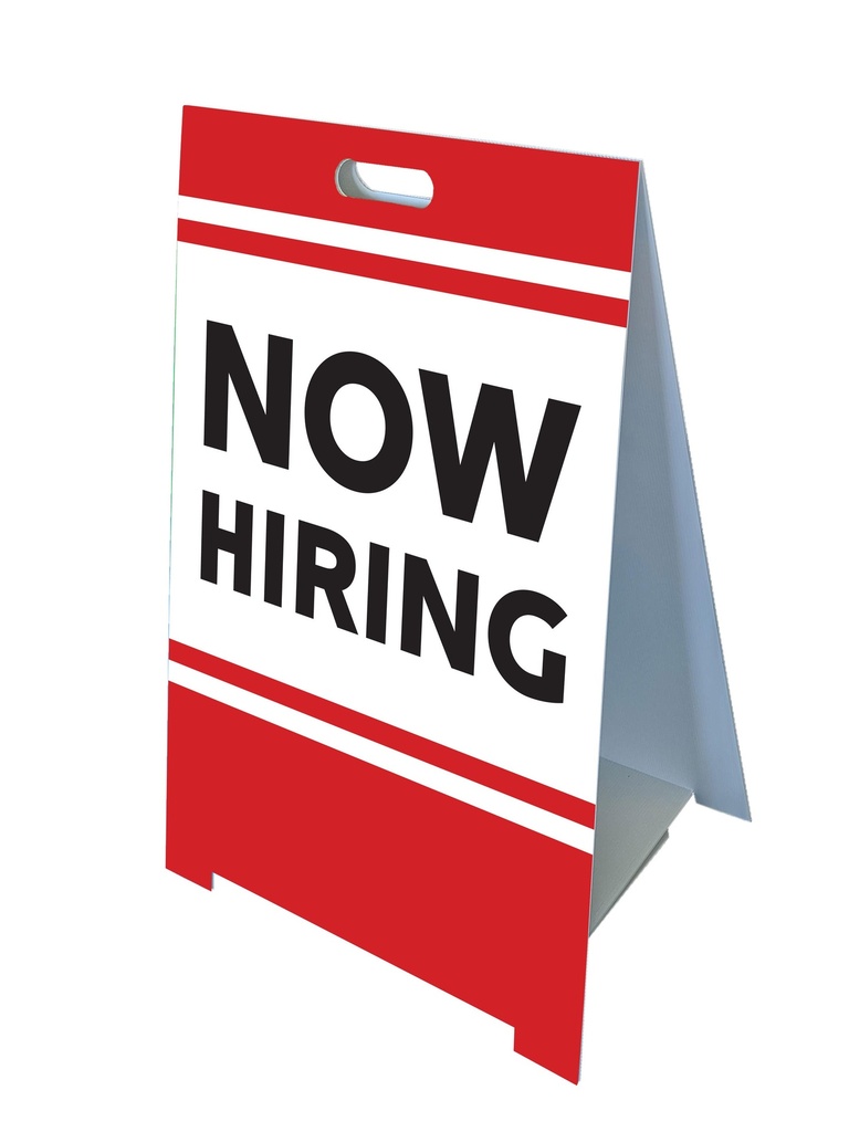 [STK-FAF-NH2-CUT-CO1] Fold-A-Frame™ Now Hiring Sign 2