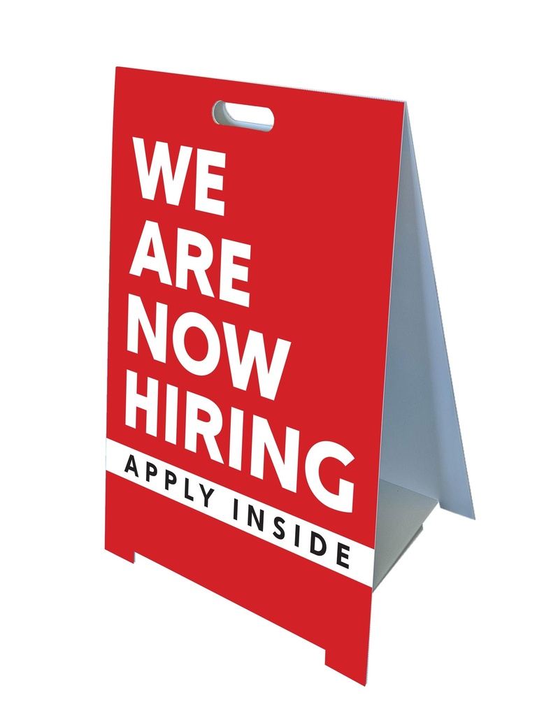 [STK-FAF-NH1-CUT-CO1] Fold-A-Frame™ Now Hiring Sign 1