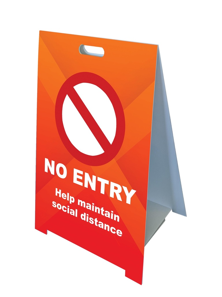 [STK-FAF-NEN-CUT-CO1] Fold-A-Frame™ Orange No Entry Sign