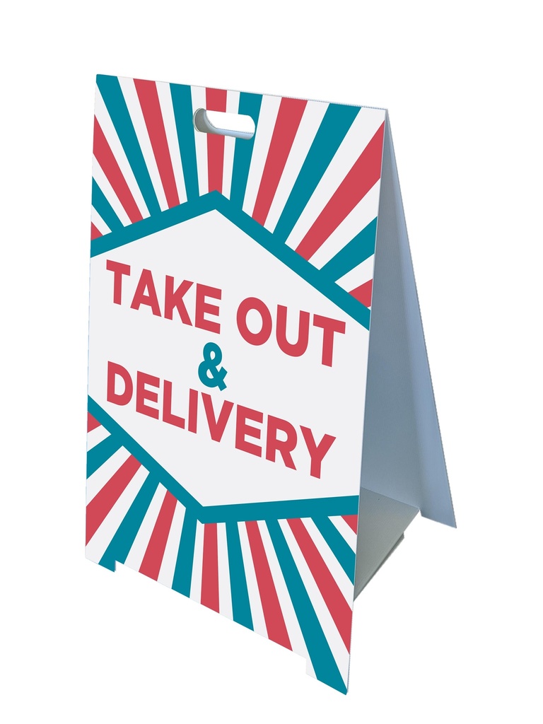 Fold-A-Frame™ Take Out and Delivery Sign