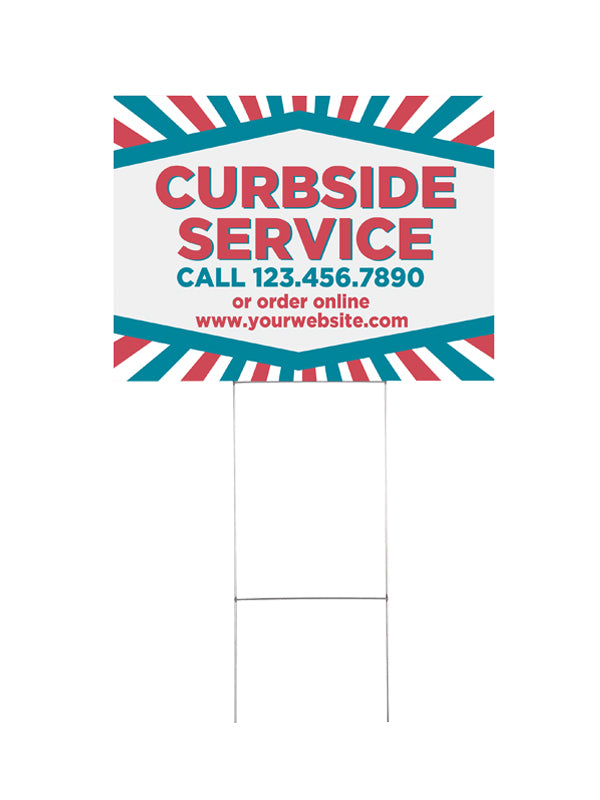 [CUS-YDS-RST-01-DS] Custom Restaurant Yard Sign 1