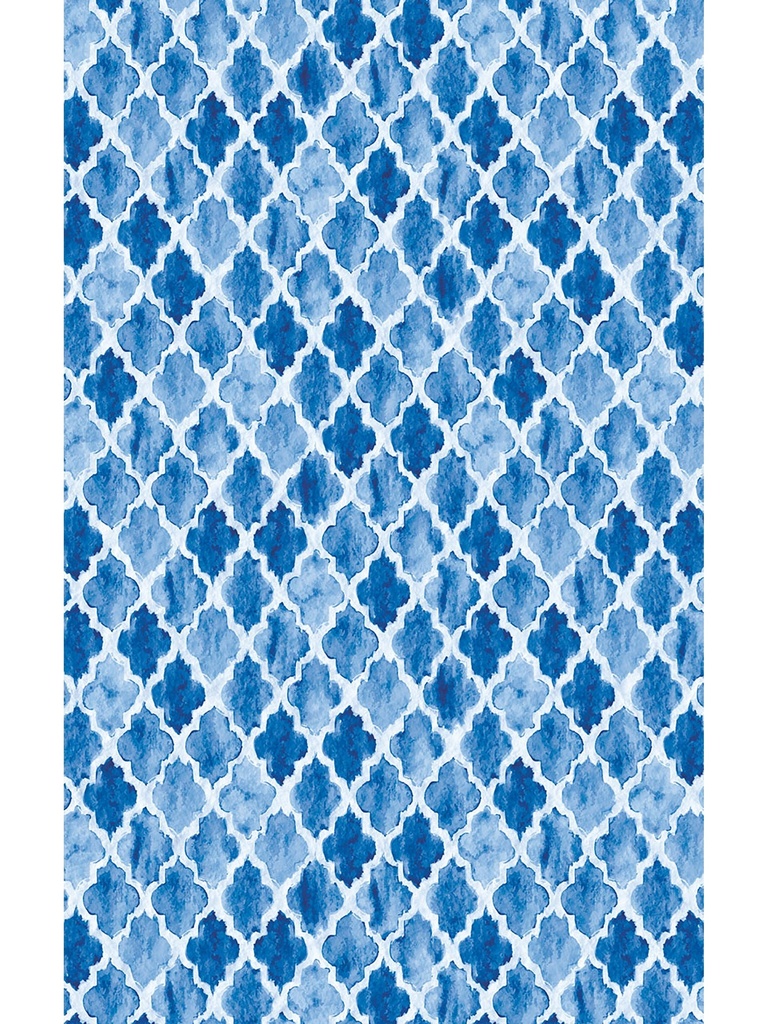 Moroccan Watercolor Vinyl Living Room Rug