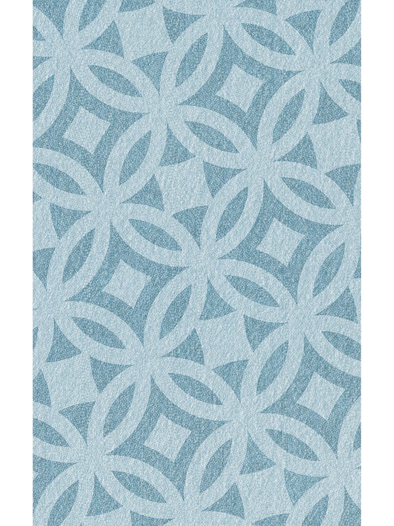 Interlocking Circles Vinyl Area Rug