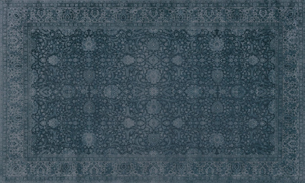 Vintage Persian Vinyl Kitchen Rug