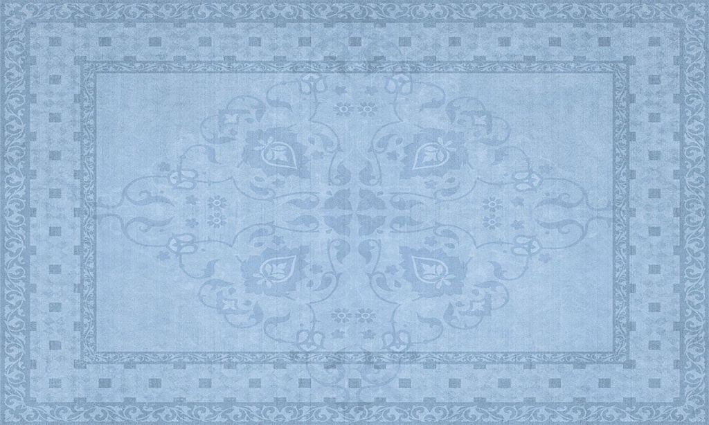 Subtle Medallion Vinyl Kitchen Rug