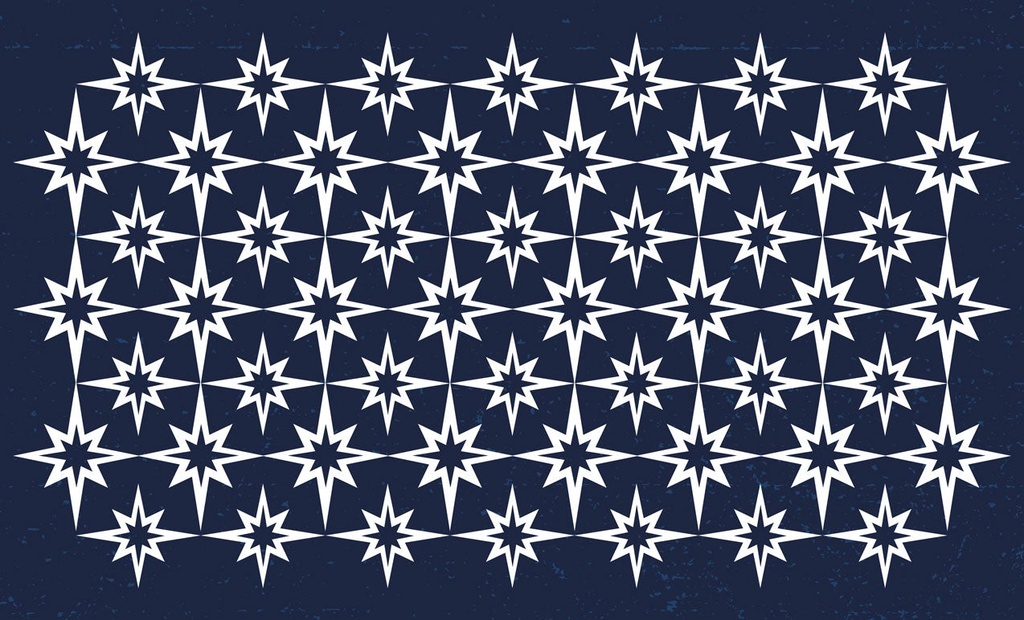 Starburst Vinyl Kitchen Rug