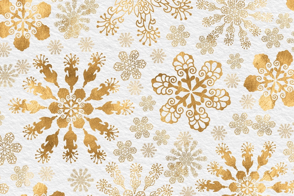 Golden Snowflake Vinyl Placemats (set of 4)