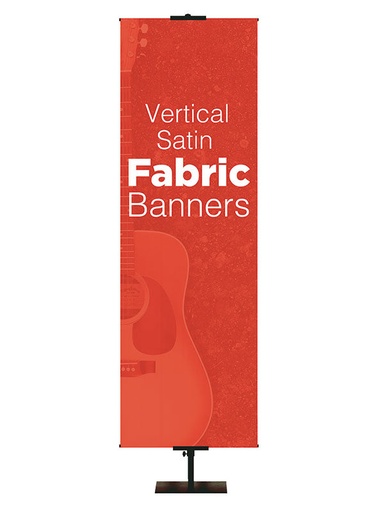[CUS-SAT-V--01] Custom Satin Fabric Banners/Vertical